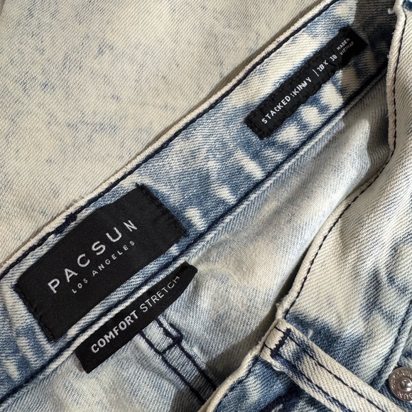 F. Pacsun Distressed Blue Skinny Jeans size 28 x 30 - Picture 3 of 3